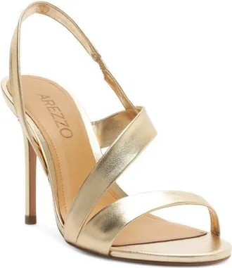 Arezzo Nadia Stiletto Sandal in Platino at Nordstrom, Size 6.5