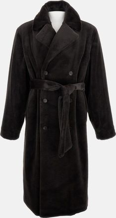 Drôle de Monsieur Brown Faux-fur Coat With Waist Belt
