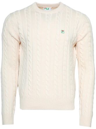 Fila cable knit crew neck jumper - men - Cashmere/Wool - M - White
