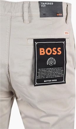 HUGO BOSS Mens Boss Orange BOSS CHINO TROUSERS LIGHT BEIGE - Cream - Size: 38