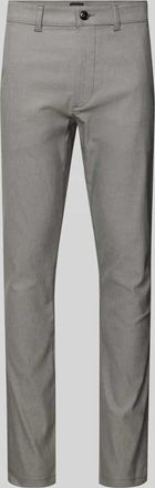 Boss Orange by Hugo Boss BOSS Orange Slim Fit Chino aus Baumwoll-Mix mit Leinen und Viskose-Anteil in Mittelgrau, Gr&ouml;&szlig;e 30/32