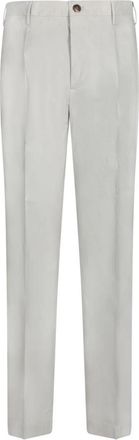 Incotex Gebogen Fit Katoen Poplin Broek - Heren - Chinos - Blauw - XL - Katoen - Broeken