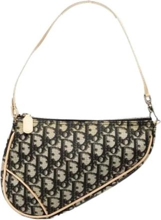 Dior Pre-owned Mini Oblique Saddle - Dames - Vintage Schoudertas - Zwart - ONE Size - Vintage