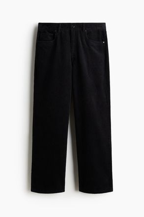 H&M Cordhose in Relaxed Fit - Marineblau