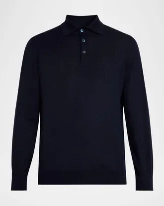 Brunello Cucinelli Men & apos;s Cashmere Knit Polo Sweater