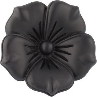 Jan Leslie Matte Flower Lapel Pin in Black at Nordstrom