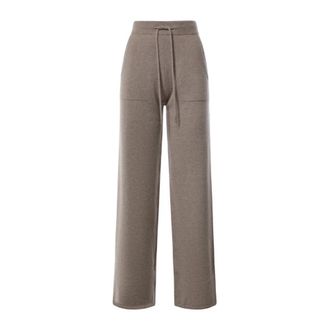 Max Mara Fiabe Wide Broeken - Dames - Broeken - Beige - Maat: XS Kasjmier