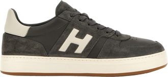 Hogan Dark Grey Suede Overlay Sneakers