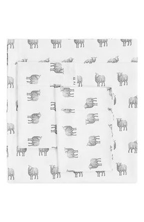 Melange Home Elephant Print 400 Thread Count Cotton Sheet Set in Grey at Nordstrom Rack, Size California King