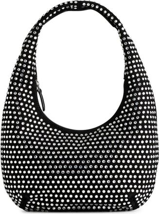 Madewell The Medium Crystal Embellished Oiled Suede Top Handle Bag in True Black Multi at Nordstrom