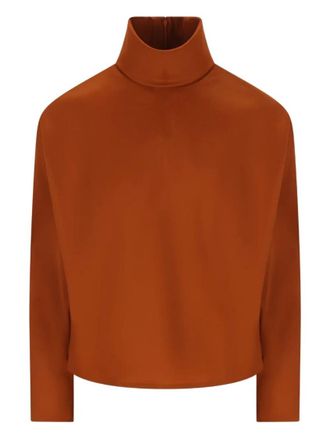 Saint Laurent Brown High-neck Top