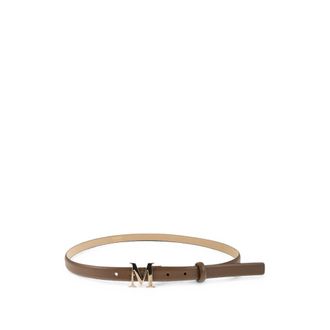 Max Mara M Monogram Buckle Leather Belt