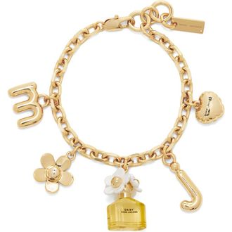 Marc Jacobs Daisy Charm Bracelet in Gold/Yellow Multi at Nordstrom
