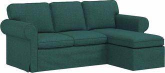 vidaXL Sof&aacute; Verde Oscuro 195 X 138 X 80 Cm Tela Vidaxl