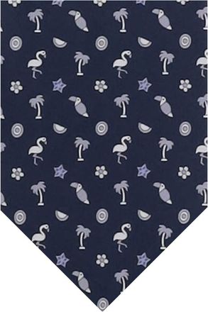 Ferragamo Blue Graphic Pattern Tie
