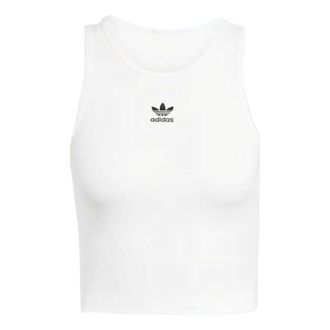 adidas (WMNS) adidas Essentials Ribbed Tank Top Asia Sizing White JC9007
