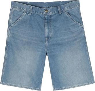 Carhartt Work in Progress Klassieke Denim Shorts met Logodetail - Heren - Denim shorts - Blauw - W29 - Denim - Korte Broeken