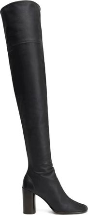 Christophe Lemaire Blockhakla Laarzen - Dames - Over de knie laarzen - Zwart - 39 EU - Leer - Schoenen