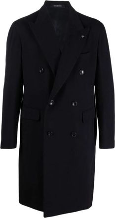 Tagliatore Double-Breasted Jas - Heren - Mantel - Blauw - XL - Wol - Jassen