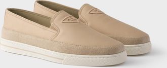Prada Cotton canvas slip-ons