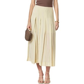 English Factory Pleated A-Line Skirt in Cream at Nordstrom, Size X-Small