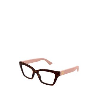 Gucci Optical Frame - female - Gucci - Glasses - Pink - 55 MM - Accessories