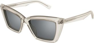 Saint Laurent Zonnebril - Dames - Zonnebrillen - Beige - 55 MM - Accessoires