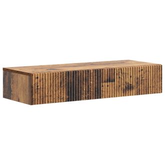 vidaXL Mesa Lateral Montada En La Pared Madera Envejecida Vidaxl