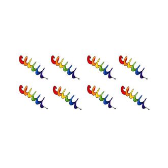 OEM 8 Molinillos De Viento En Espiral Para Jard&iacute;n, Patio Y Camping, Decoraci&oacute;n Colgante Colorida En Espiral Para Acampar Al Aire Libre (arco&iacute;ris)