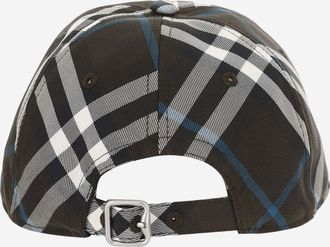 Burberry Olive Check Print Hat