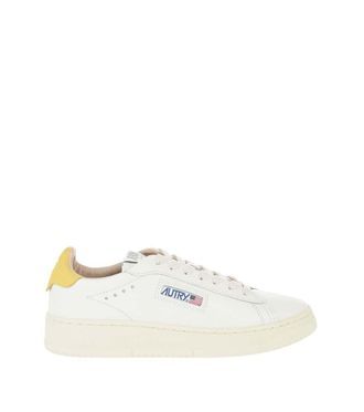 Autry White Leather Low-Top Sneakers
