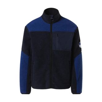 North Sails Gem&ecirc;leerd Materiaal Full-zip Sweatshirt - Heren - Vesten met rits - Blauw - XL - Leer - Hoodies & sweatvesten