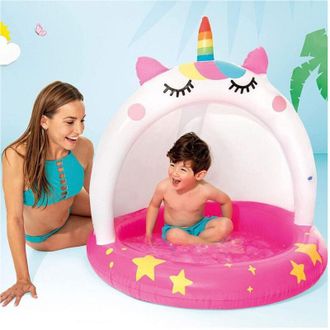 Trade Shop Trade Shop - Piscina Baby Pool Caticorn 102x102cm Gioco Estivo Gonfiabile Per Bambini 58438