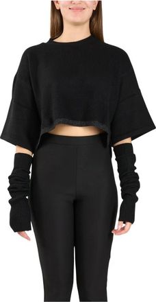 Pinko Kasjmier wollen trui Sorbato model - Dames - Ronde hals truien - Zwart - M - Wol - Truien & Vesten