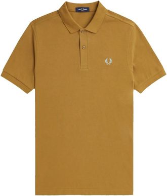 Fred Perry Slim Fit Plain Polo Donker Karamel - Heren - Polos - Bruin - M - Katoen - Tops