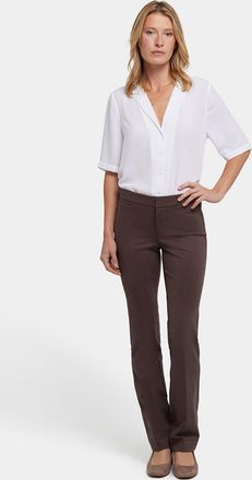 NYDJ Slim Fit Broek in Ponte Knit | Koffieboon