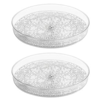 iDesign 9-Inch Plastic Lazy Susan Organizer for Bathroom - Set of 2 - Clear at Nordstrom
