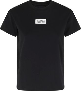 Maison Margiela T-Shirts, female, Black, Size: XS Front Logo T-shirt