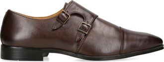 Kurt Geiger Mens Leather Collins Double Monk - Brown Leather (archived) - Size UK 12