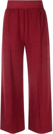 Kenzo Wijde Terry-Cloth Broek - Dames - Wijde Broeken - Rood - XS - Katoen - Broeken