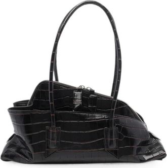 The Attico Tassen, Dames, Bruin, ONE Size, Leer, La Passeggiata Small Tote