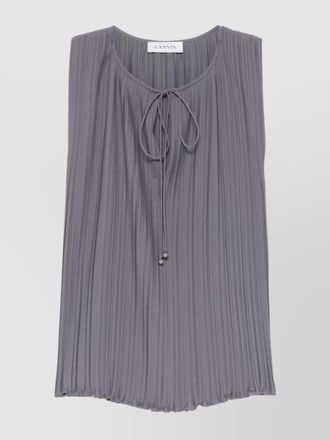 Lanvin pleated sleeveless blouse