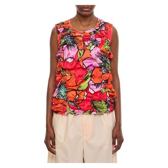 Comme Des Gar&ccedil;ons Pleated Pattern Top