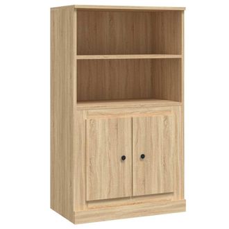 vidaXL Vidaxl - Aparador De Madera Contrachapada Roble Sonoma 60x35,5x103,5 Cm