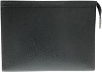 Louis Vuitton Pre-owned Pochette - Dames - Vintage Clutch - Zwart - ONE Size - Leer - Vintage