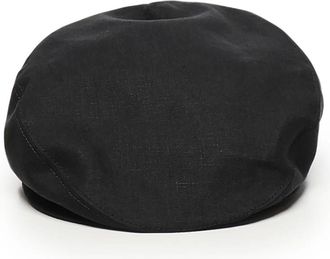 Dolce & Gabbana Linnen Hoed met Klep - Heren - Hoeden - Zwart - 59 CM - Linnen - Accessoires
