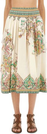 Etro Paisley Print Midi Skirt-Donna