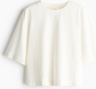 H&M Shirt aus Pima-Baumwolle - Elfenbein