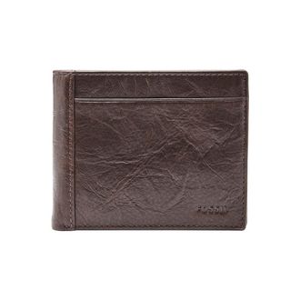 Fossil Wallet for Men Neel, Leather Bifold brown 11.4 cm L x 2.5 cm W x 9.5 cm H ML3890200