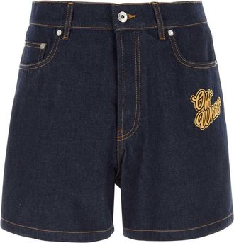Off-white Denim Logo Shorts